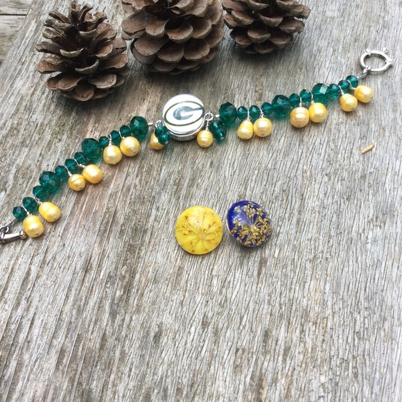 Real pearls Hand made Snap bracelet with 3 snaps - Picture 7 of 8